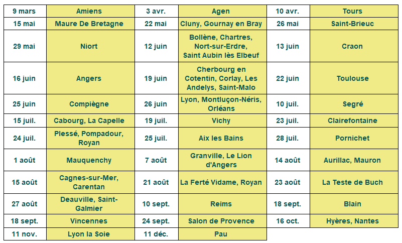 Calendrier RaceAndCare